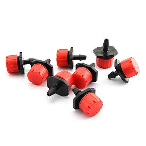 RLECS 50pcs Adjustable Irrigation Drippers Sprinklers Emitter Garden Watering Tool