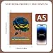 Leather Notebook for Men Women Vintage Rwanda Rwandan Flag Rose Flower Notepad Lined 100 Pages A5 Ruled Sketchbook Journal for Drawing Writing Note Taking Travel Diary for Business Work College School