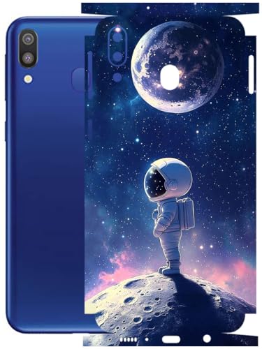 Image of AtOdds - Full Body Back Screen Guard Protector Film - Lamination Wrap Skin Sticker Compatible with Samsung Galaxy M20 | Scratchproof Matte Finish (Moon)