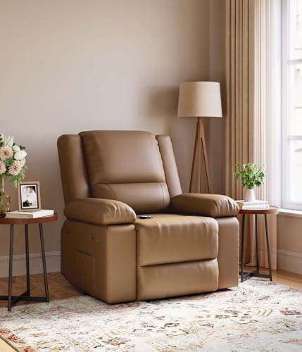 Image of GarveeHome Oversized Wide Power Lift Recliner Chair - Heat and Massage, Faux PU Leather, Adjustable Back and Legs, Electric Lift Chair Designed for The Elderly and People with Mobility impaired