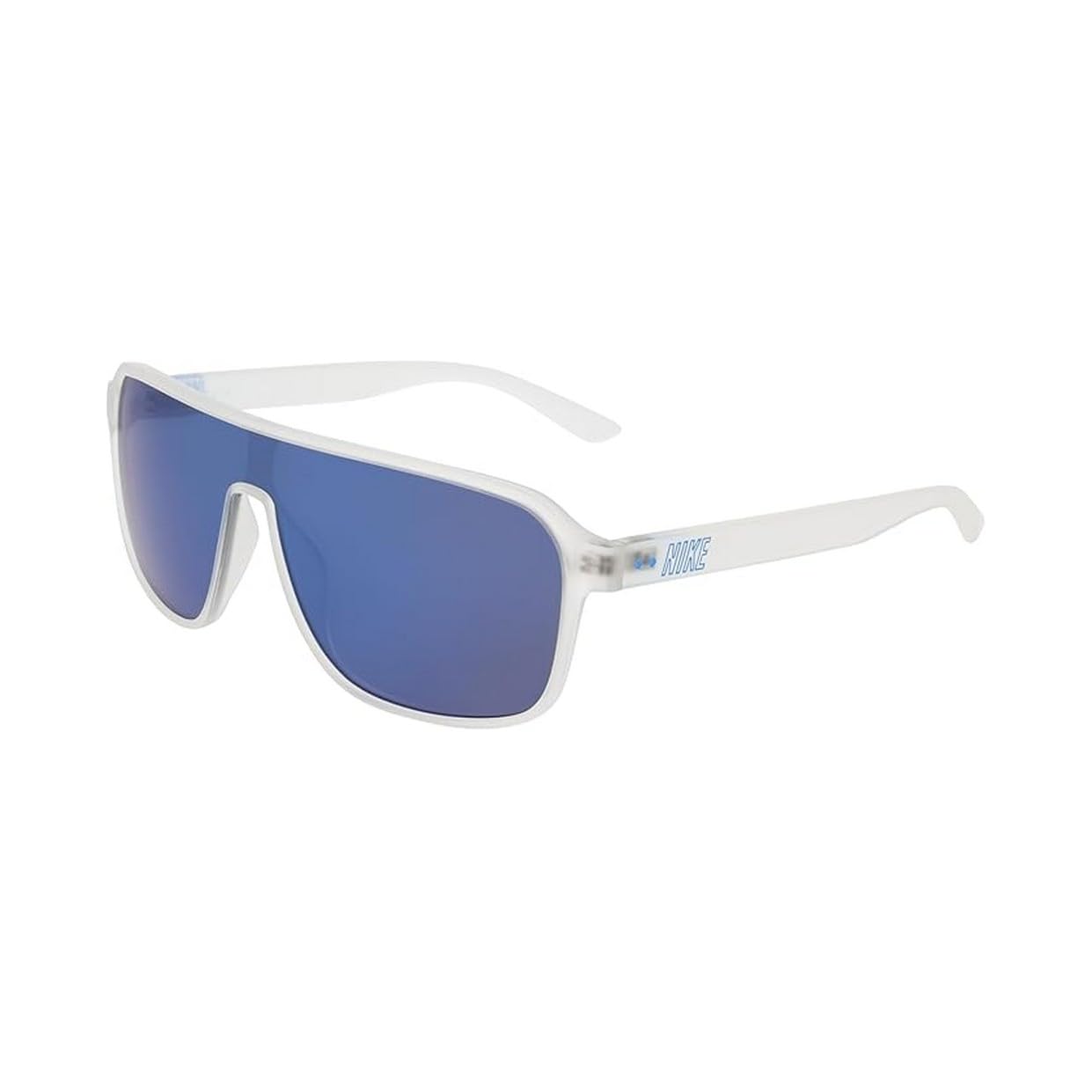 NIKE Vintage Flyer IB3680X Sport Sunglasses Running Training Outdoor Lifestyle Sunglasses, Matte Clear/Blue Mirror, One Size