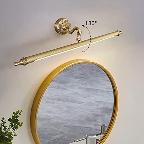 Image of Aiwen LED Vanity Light Fixture 9W 22.04 inch Bath Vanity Lights with PC Lamp Shade Retro Artwork Picture Lighs Wall Sconces for Dressing Bathroom Lighting Soft White 3000k