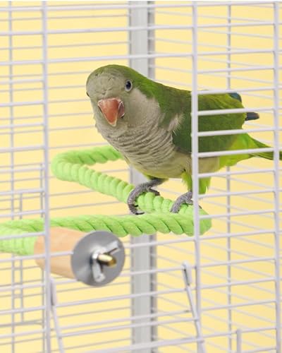Image of WenTigDY Bird Hemp Rope Perch Swing Bird Cage Stand Pole Rope Accessories, blue