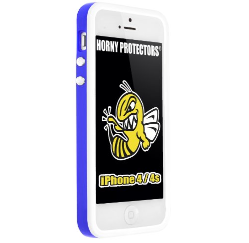 Horny Protectors 3009 S   Marco Protector Carcasa para iPhone 44S, color blanco y morado