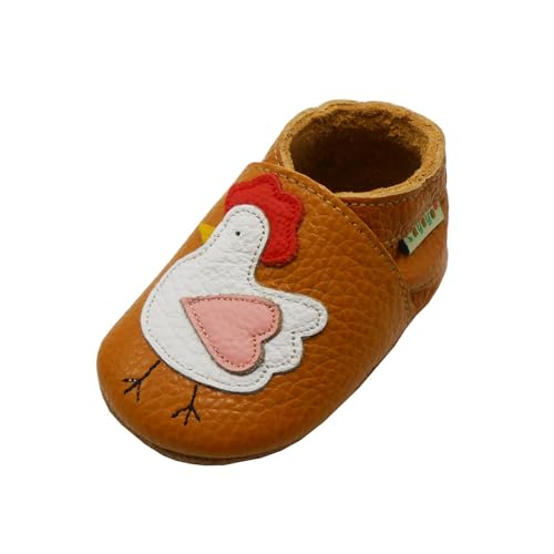 SAYOYO Baby Chicken Soft Sole Leather Infant Toddler Prewalker Shoes (6-12 Months)