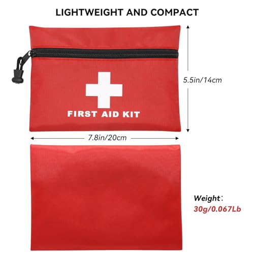 Image of Faylapa 12Pcs Mini Empty First Aid Bag, 7.87x5.51 inches Travel Essentials Medical Pouch Bag for Travel, Home, Office, Vehicle, Camping, Outdoor (Bag Only)