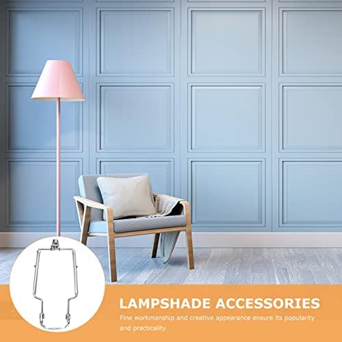 Lifting Lamp Shade Harp Holder: 7-9 in Lamp Shade Harp Bracket Metal Finial Horn Frame for Table Lamps Floor Lights Fitting DIY Lighting Silver