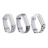 I-SMILE 3PCS Newest Replacement Wristband with Secure Clasps for Fitbit Alta Only(No Tracker, Replacement Bands Only) (Cat&Lace&Music)