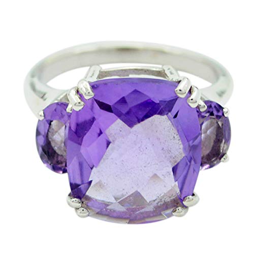 Bague en argent sterling 925 octogone avec pierre de couleur House of Rings