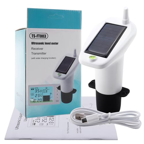 Water Meter Ultrasonic Water Depth Meter with Backlit Buzzer Digital Display Water Liquid Gauge Detector