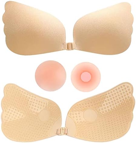 3 Pairs Strapless Sticky Bra Invisible Lift up Backless Bra Adhesive Push up Bra for Womens 2023 Upgrad
