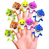 Nickelodeon Baby Shark Finger Puppet Set - Party Favors, Educational, Bath Toys, Story Time, Beach Toys, Playtime