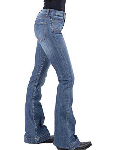 Stetson Women's 921 High Waist Flare Jeans Blue 18 LNG2