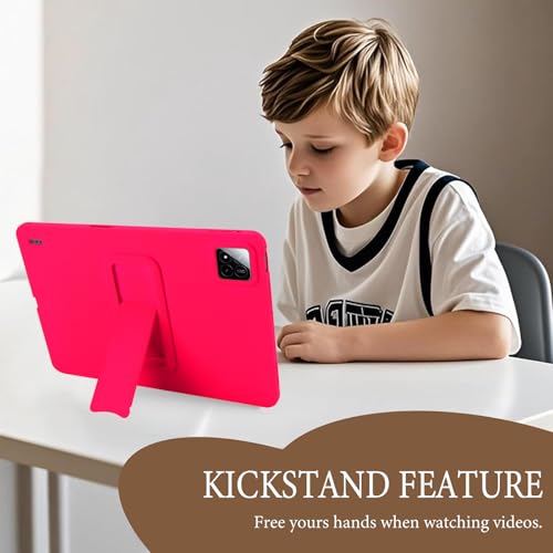 Coque Xiaomi Pad 7 Pro antichoc avec béquille multi-angle rose - 2