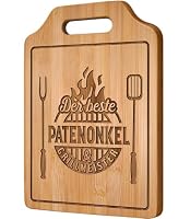 Giftasy – Giftasy Patenonkel Geschenk - Bambus Schneidebrett mit Spruc