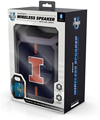 SOAR NCAA ShockBox XL LED Wireless Bluetooth Speaker, Illinois Fighting Illini - 2