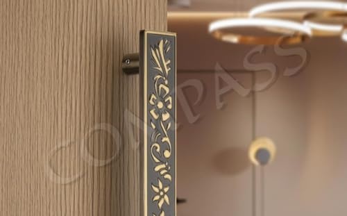 Image of COMPASS Main Door Handles for Home 24 inch, Brass Door Handle for Main Door, Heavy Duty Pull Handle for Wooden, Glass & Metal Doors