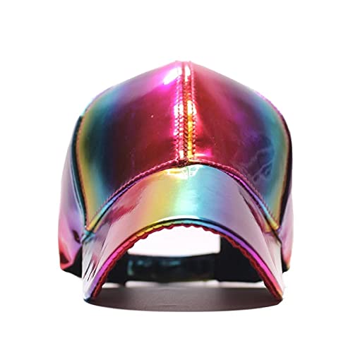 Gorra de béisbol reflectante arco iris para destacar con estilo en la noche 2