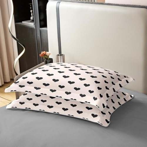 Housse de couette 140x200 coton parure de lit enfants cœurs - 7