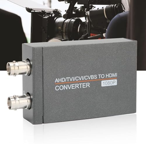 Image of BNC to HDMI Converter, AHD TVI CVI CVBS to HD Multimedia Interface Converter Full HD 720P 1080P 3MP 4MP 5MP 8MP BNC to HD Video Adapter Video to Display on Monitor /HDTV