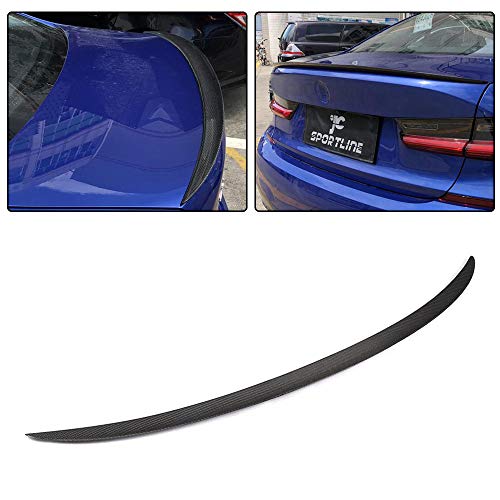 JC SPORTLINE G20 CF Rear Lip, fits BMW 3 Series 320i 330i 330e M340i 318d 320d 330d Sedan 2019-2021 Carbon Fiber Trunk Spoiler Boot Wing Deck Lid Tail