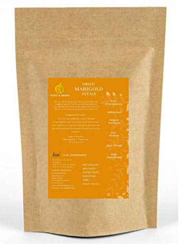 Image of A D FOOD AND HERBS A D Food & Herbs Organic Dried Marigold /Genda Flower Petals (200 Gms)