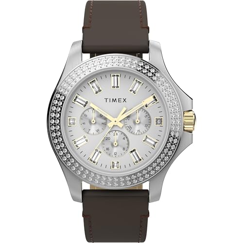 Montre femme Timex quartz analogique bracelet cuir noir montre élégante TWH6Z6110VQ