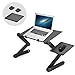 Produktbild Powcan Laptoptisch Faltbarer 360 ° verstellbar Laptop Schreibtisch Bett Sofa leichten Aluminium-Legierung Tisch mit Maus-Plattform Schräg lesbare Lesetafel für Sofa, Buch, Magazin und Frühstück