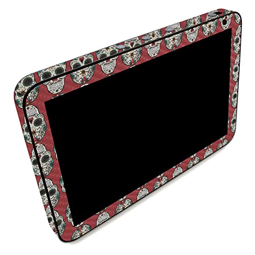 Image of MightySkins Carbon Fiber Skin Compatible with Amazon Echo Show 8 (Gen 2) - Sugar Skull | Protective, Durable Textured Carbon Fiber Finish | Easy to Apply | Made in The USA