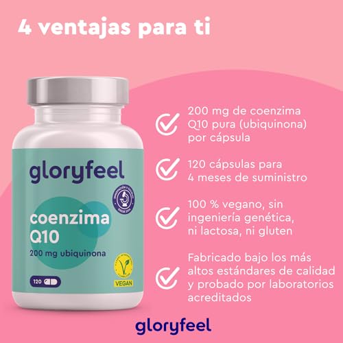 Miniatura 2 de Coenzima Q10 200mg - 120 Cápsulas Veganas 4 Meses - 100 Pura Fermentada Naturalmente, Coq10 De Primera Calidad - Para 4 Meses, Probada En Laboratorio
