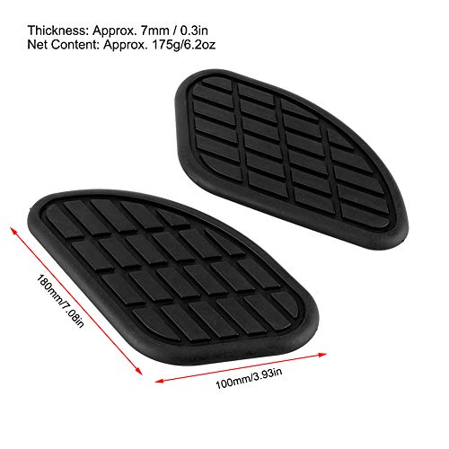 Duokon Motorcycle Tank Pad, Pair Of Motorcycle Fuel Tank Traction Pad Protector Universal Knee Grip Decals(Black) #TOP1