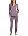Produktbild Schiesser Damen Long Life Softness Anzug lang Zweiteiliger Schlafanzug, Blau (Pflaume 823), 44