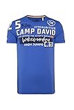 weicher Griff Camp David Herren T-Shirt mit vielen Label-Applikationen