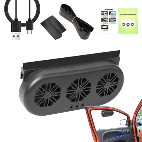Ventilador solar para ventana de coche con extractor de aire ecológico para camiones 8