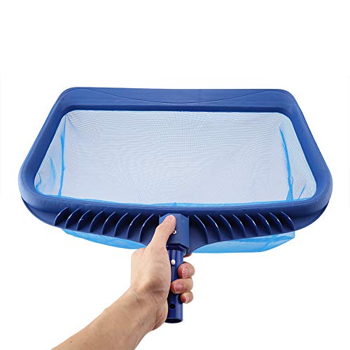 Retino Raccogli Foglie Leggero con Rete Fitta E Sacco Profondo, Utensile Efficace per Pulizia Piscina Laghetto E Vasca, Retino Galleggiante Compatibile con Asta Telescopica Standard