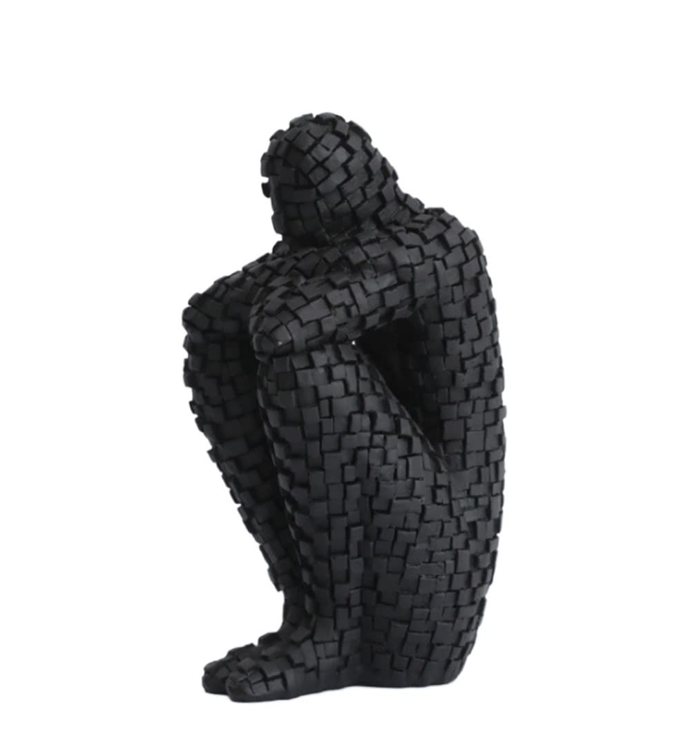 Book Ends Resin Bookend, Decorative Figurine Accent Piece For Home,Office,Table And Desk Decor For Home Office(Black)