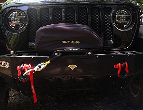 Sinoking Heavy Duty Waterproof Winch Cover, Neoprene Winch Cover, Dust Resistant Winches Cover For 8000-12500 Lbs Winches, Black. #TOP5