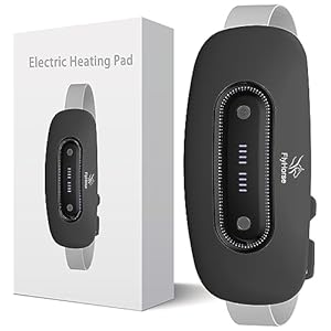 Almohadilla térmica eléctrica, almohadilla térmica menstrual inalámbrica portátil con 4 niveles de calor y 4 modos de masaje, cinturón de calentamiento grande rápido para calambres, regalos para