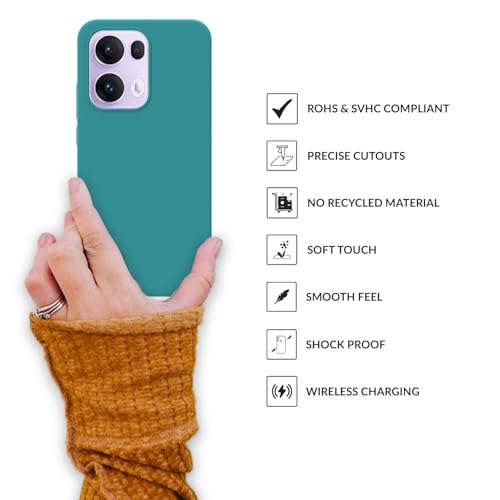Image of SPRIG Compatible with Oppo Reno 13 Pro Premium SilkTone Back Cover Drop Tested Shock Proof Mobile Case for Men, Women, Boys and Girls with Camera Protection (Ocean Blue)