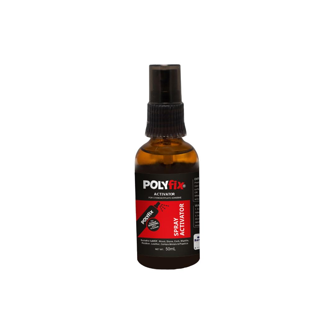Polyfix Spray Activator For Fast Bonding and Accelerates Curing Process for MDF,Wood,Stone,Rubber,Metals & Plastics etc. (50ml)-image-15