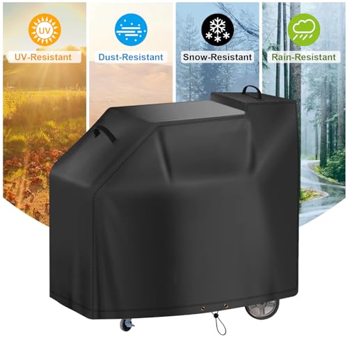 Barbqtime 1680D Grill Cover for Masterbuilt 800, 560 Digital Charcoal Smoker Cover for Masterbuilt MB20080221, MB20080220 Gravity Series 800 Digital Charcoal Grills, Heavy Duty Waterproof BBQ Cover - Thumbnail 7