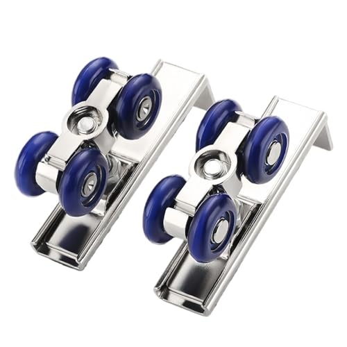Roulettes pour portes coulissantes de placard : kit de fixation 4 roues meuble bois