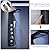 MENATT LED Shower Panel Tower System, Bathroom 5-Function Shower Panel Tower with LED Rainfall Waterfall Shower Head, Massage Jets, Tub Spout, Handheld Shower, Black
