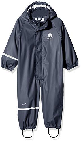 Image of CeLaVi European Kids Rain, Mud and Snow Suit for Boys Girls with Detachable Hood, Waterproof 2 Pcs Rain Set or Onepiece