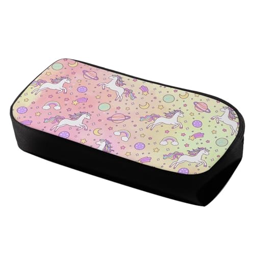 Image of Rainbow Horse Cute Pencil Case For Girls, Large Girls Pencil Pouch For School Supplies, Portable Pen Bag