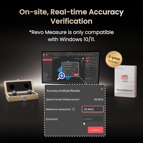 Image of Revopoint MetroY Ultra Blue Laser 3D Scanner for 3D Printing, 0.01mm Precision, Up to 90 FPS High-Speed, Wireless Anti-Shaking Scanning, Supports Dimensional Measurement, CMM Edition