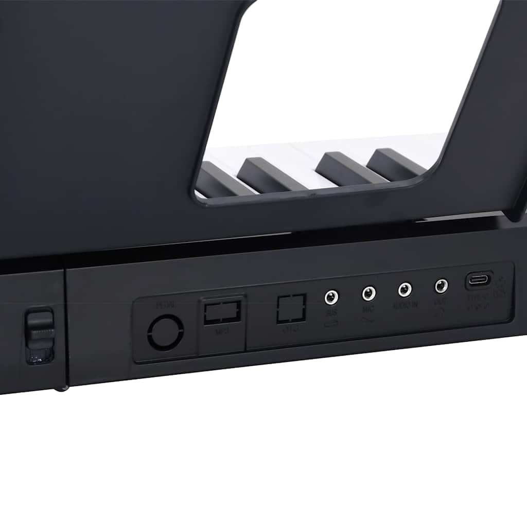 vidaXL Teclado eléctrico Piano 88 Teclas con Atril Plegable, Teclado de Piano, Teclado de Piano para Principiantes, Teclado de Instrumento Musical