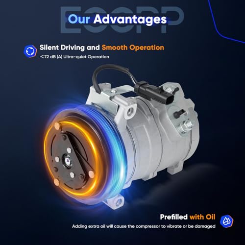 Image of ECCPP AC Compressor Fast Cooling Fit for Chrysler Town & Country for Dodge Grand Caravan 4.0L 2008-2010 Air Conditioning Compressor