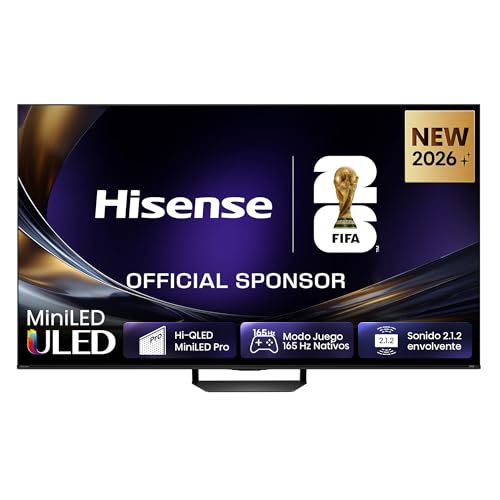 Hisense 55U7S Pro - MiniLED Pro Smart TV 55 Pulgadas, Hi-QLED MiniLED Pro, Modo Juego 165 Hz Nativos, Sonido Envolvente 2.1.2, Anti Reflection & Glare Free, IMAX Enhanced, Dolby Vision IQ, HDR 10+