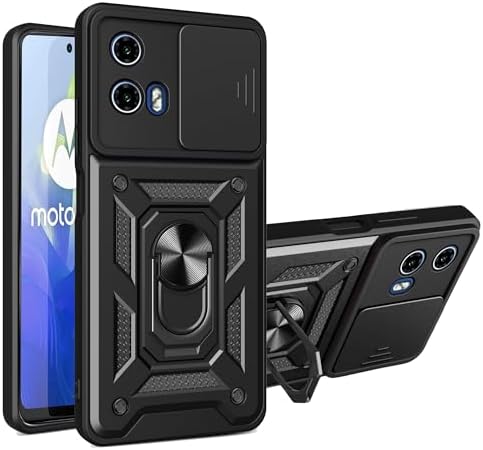 Custodia Motorola Moto G04/G04s/G24 A Portafoglio Con Farfalla Glitterata. Pelle PU, Chiusura Magnetica, 3 Slot Per Carte E Funzione Stand. Viola Brillante.